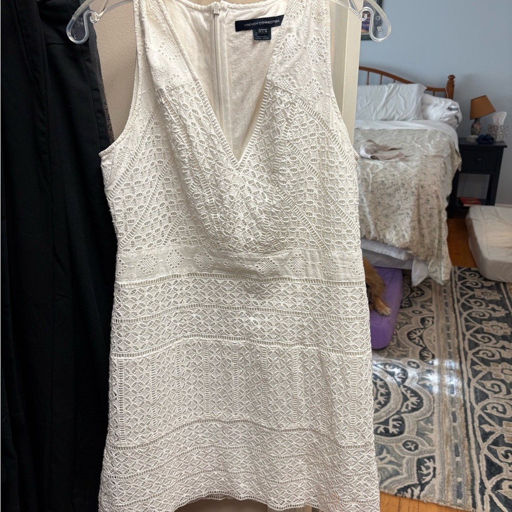 Ann Taylor Ivory Lace Mini Dress